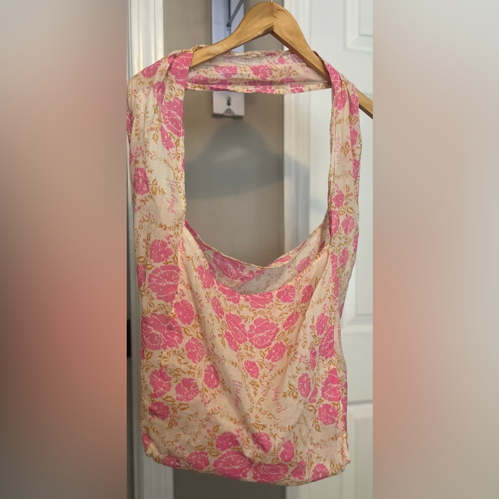 Free People Floral Pink and Cream Tote Bag